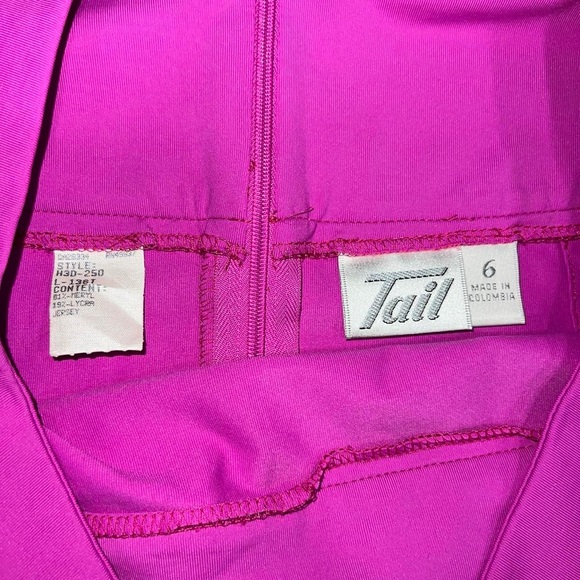 Vintage Tail Fuchsia Pleated Mini Skirt Size 6 - Picture 3 of 4